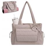 Yoga Tote Bags with 40oz Tumbler Pocket, Sports, T