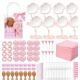 Honeydak 96 Pcs Girls Spa Party Supplies 8 Sets Fl