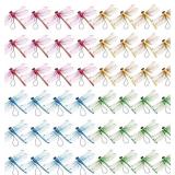 36 Pcs 3D Realistic Fake Dragonfly Clip Bulk, Mult