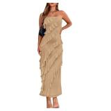 Size Small BTFBM Maxi Dresses for Women Solid Body