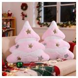 Lanpn Christmas Tree Pillows Set of 2, Christmas D