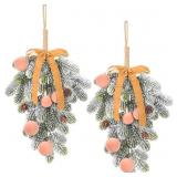 2PCS Light Coffee Christmas Decorations for Xmas H