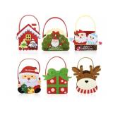 6 Pcs Christmas Felt Gift Bags Baskets Xmas Celebr