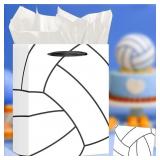 LOT OF 5  Volleyball Gift Bag White Volleyball Bir