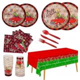 Christmas Party Supplies Disposable Paper Plates N