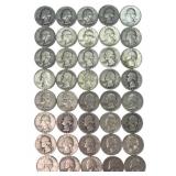 $10.00 face Washington Silver Quarters,