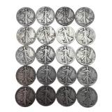 (20) Walking Liberty Silver Half Dollars, $10.00