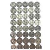 $10.00 face Washington Silver Quarters,