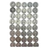 $10.00 face Washington Silver Quarters,