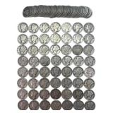 $10.00 face Mercury Roosevelt, Barber Silver