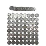 $10.00 face Mercury Silver Dimes, (100) Dimes.