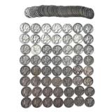 $10.00 face Mercury Silver Dimes, (100) Dimes.