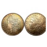 (2) 1886 Morgan Silver Dollars