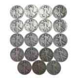 (10) 1920, (5) 1920d, (4) 1920s Walking Liberty