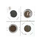 1864, 1865 2 cent pieces, 1910 Liberty Head V