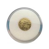 2011 Cook Islands Gold $5 Statue of Liberty