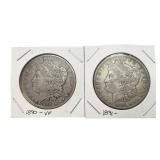 1890 and 1891 Morgan Silver Dollars