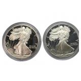 1987 and 1988 American Eagle Silver Dollars.