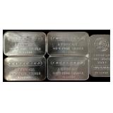 (5) Engelhard 1 ozt .999 fine Silver bars
