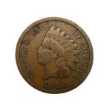 1908S Indian Head Penny Semi Key.