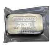 Engelhard 10 ozt .999 fine Silver bar #C278080