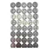 $10.00 face Washington Silver Quarters,