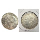 (2) 1921 Morgan Silver Dollars