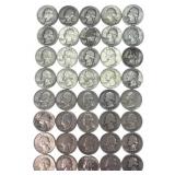 $10.00 face Washington Silver Quarters,