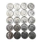 (20) 1964 90% Silver Kennedy Half Dollars,