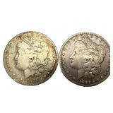 (2) 1882 O Morgan Silver Dollars