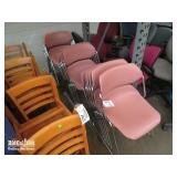 (19) Red Plastic Chairs