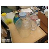 (3) Glass Jars and a Glass Vase