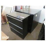 (3) Black Cabinets