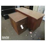 (2) Wooden File Cabinets