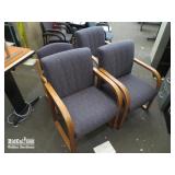 (4) Assorted Blue Office Chairs