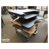Rolling Stand with (3) Desk Raisers