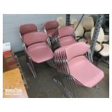 (39) Red Plastic Chairs