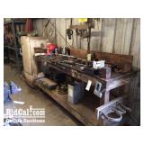 Work Bench, Drill Press, Shelving, Refrigerator, a