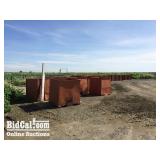 Approximately 70 Steel Vine Seed Bins