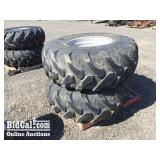 (2) Massey Ferguson 19.5/24R4 Tires and Rims