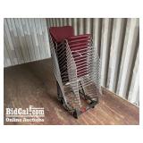(14) Event Chairs and Rolling Rack