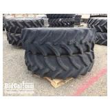 (2) Used 460 85R38 Tire and Rim