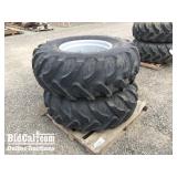 (2) Massey Ferguson 19.5/24R4 Tires and Rims