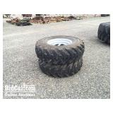 (2) Massey Ferguson 19.5/24R4 Tires and Rims