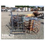 (3) Wire Wheels and Rack