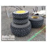 (4) John Deere Tires and Rims
