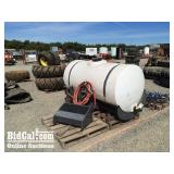 500 Gallon Poly Tank with Pump and Brackets