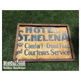 Hotel St. Helena Sign