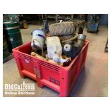 Assorted Bins, Tires, and More