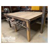 Heavy Duty Shop Table with Contents